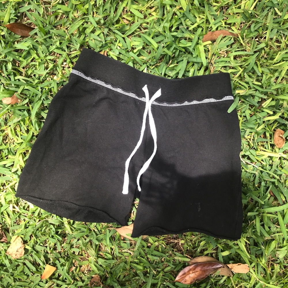 Black cotton shorts